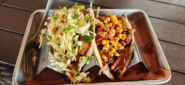 Agedashi tofu and bbq pork taco each $3 on Tuesday - recommend both!