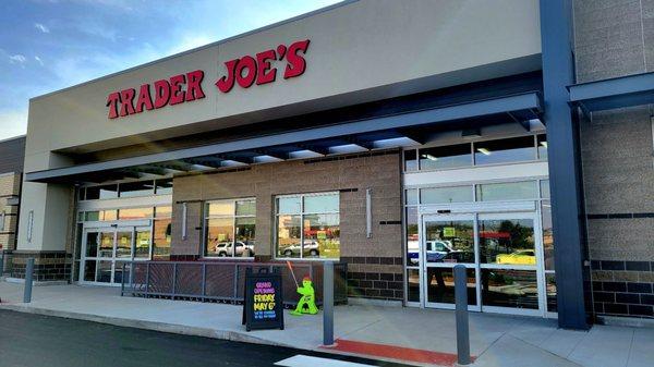 Outside of the new Trader Joe's grocery store!