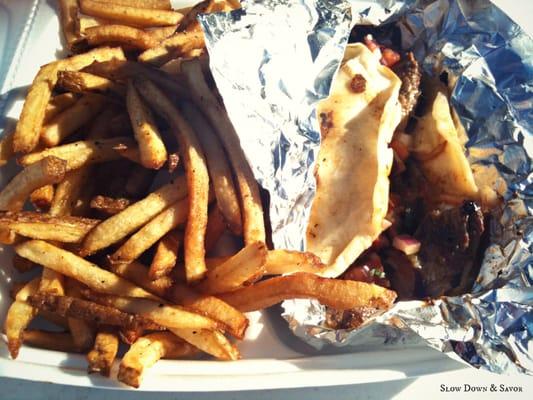 Texas Philly Wrap & Fries