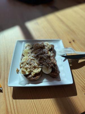 Hazelnut Nutella and Banana Toast