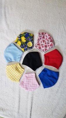 Are you looking for cloth face masks? We have them for $5, and they're available in two sizes.
 1. Child/Sm
 2. Med/Lg