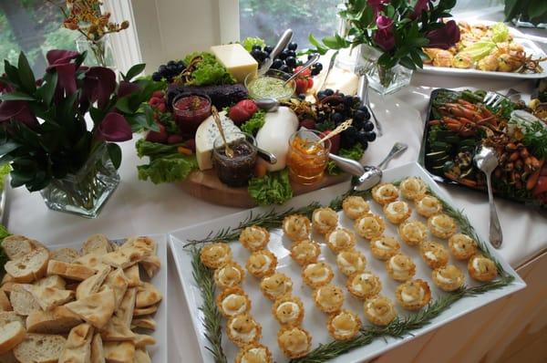 Herbed goat cheese tartlettes- so addicting! Puff pastry can get a little soft after a few hours though.