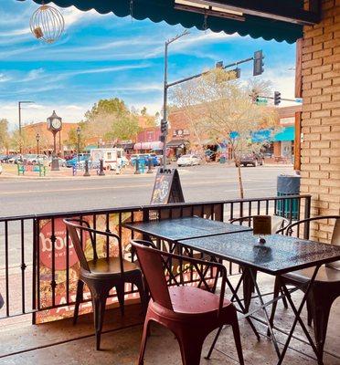 view of downtown Glendale from patio