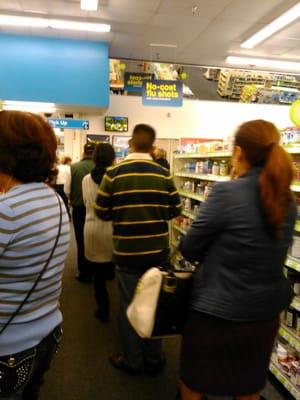 25 minute wait at CVS on Broadway in Redwood City. The new normal.