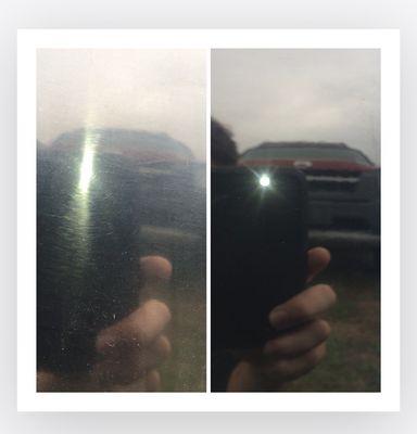 Before and after, my 1 step polishing service. Removed Oxidation, Swirls, and minor scratches.