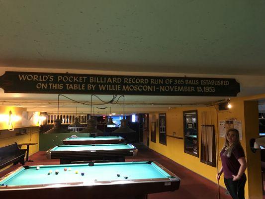 Willie Mosconi's record breaking table!