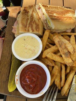 Cuban sandwich with Cajun Spice Fry Caddies