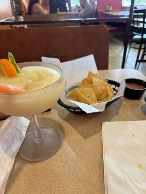 My 2nd margarita & chips - so good!