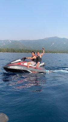 Jet skiing in the lake!