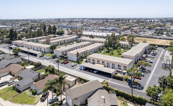 The Sandpiper Apartments at Huntington Beach, CA.