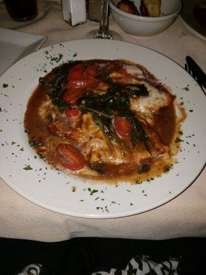 Chicken Florentine in a marsala demi glace sauce