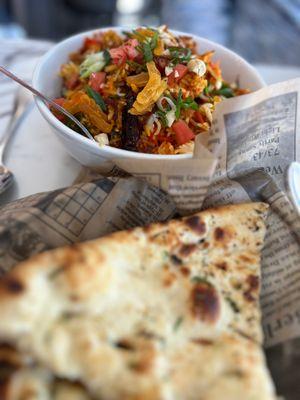 Chicken Biryani and Garlic Naan