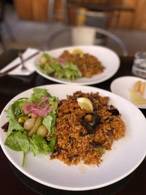 Paella mixta & salad lunch