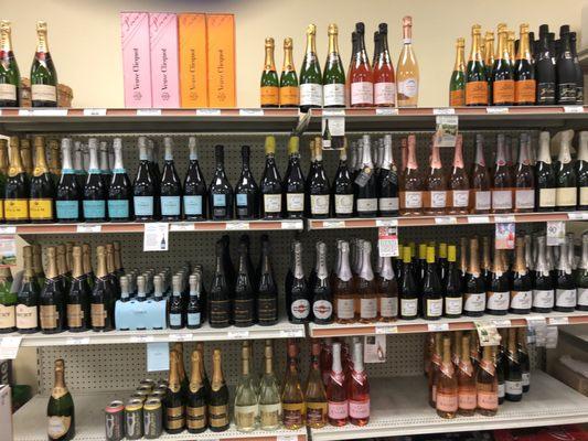 The bubbly selection.