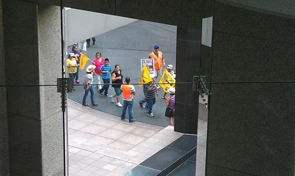 and this is what it looks like when your building is being picketed.