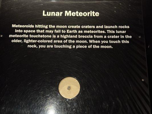 Touch a lunar meteorite!!