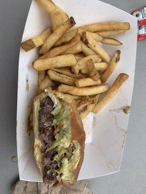 California burger and fries