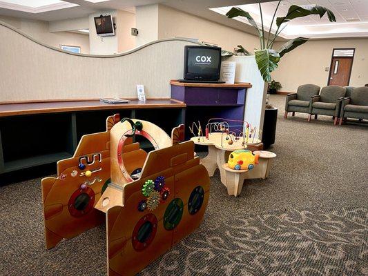 Children's area in second floor waiting room.