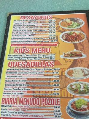 El Local Menu