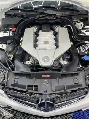 Engine bay cleaning Mercedes AMG