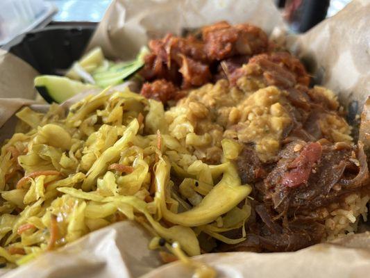 Nasi kandar combo vegan