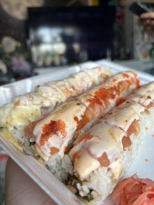 Shrimp lover roll and 2 sushi boy rolls