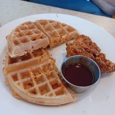 Chicken and waffles