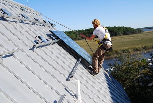 My roof. The process of installation