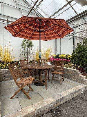 Patio with bistro table