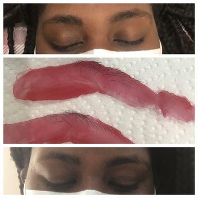 Eyebrow Clean Up Service - before and after