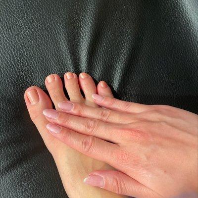 Gel Mani and Normal Pedicure