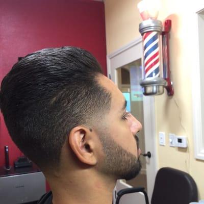 Pomp with taper and beard line up