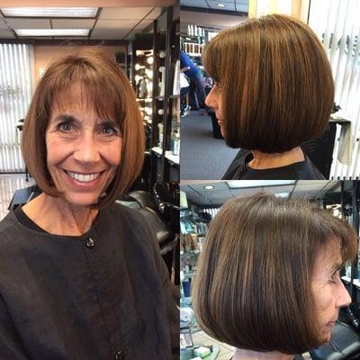 Short hair cut and style by Lori.