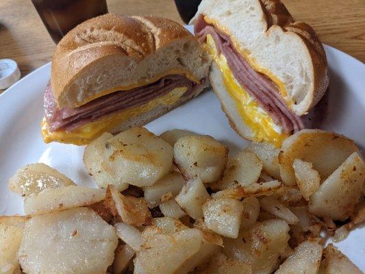 Taylor Ham, egg & cheese sandwich