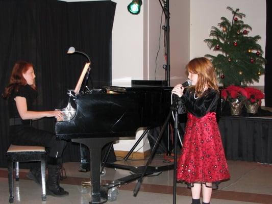 Piano & voice at our holiday recital.