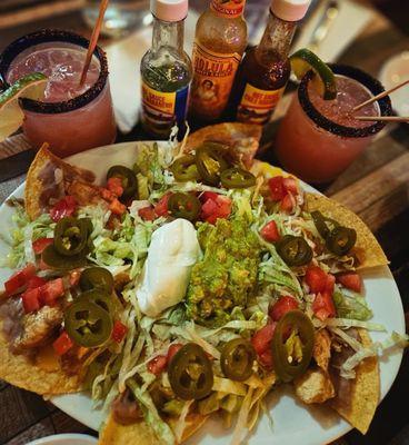 Loaded nachos with Chicken