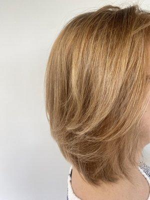 From blonde to a light reddish blonde for more tone and depth