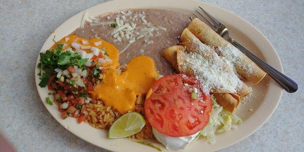 Taquitos plate. Amazing.