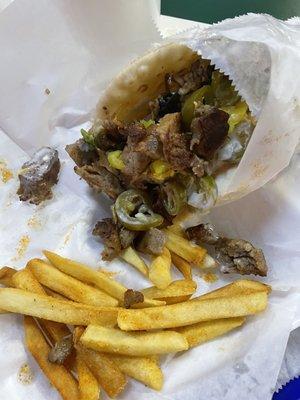 7" Gyro Sandwich, Fries