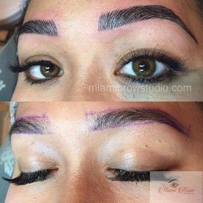 Microblading is a way of semi-permanent make-up, where through manual process of inserting pigment into skin.