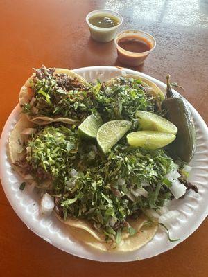 Asada taco plate