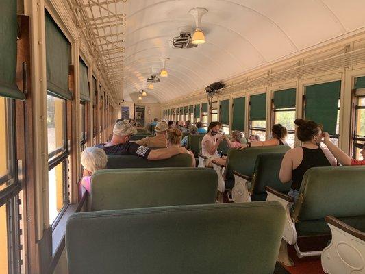 Inside Pullman car