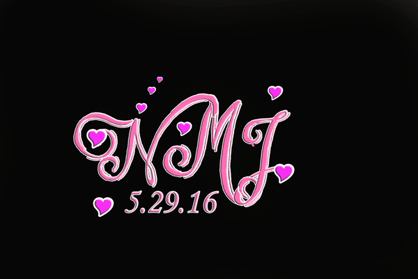 custom projected monogram