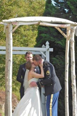 Ceremony space at the amphitheatre--chuppah provided by groom.