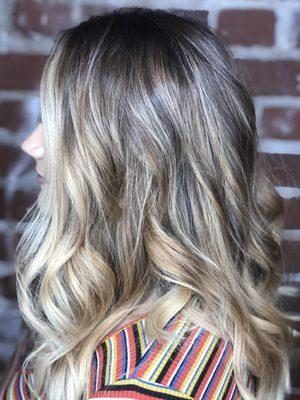 Balayage highlights and cut by Angela Clerou