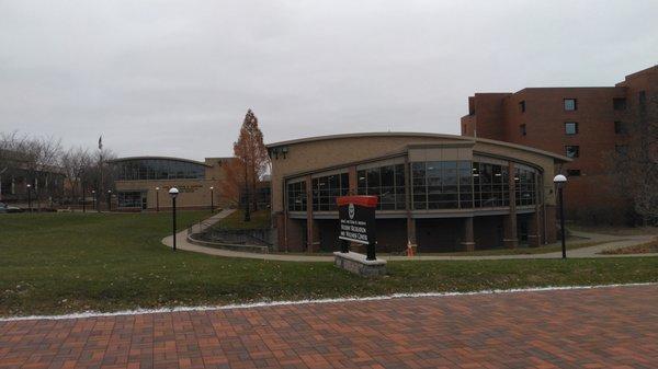 This is the recreation center seen from near the entrance drive to the campus and close to the stadium. (no review)