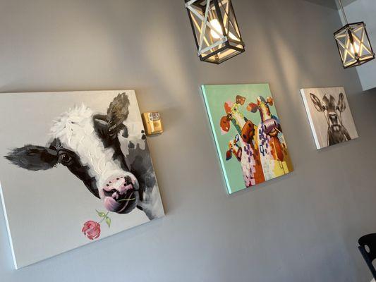 Cow paintings at 35 below