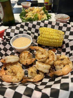 Grilled shrimp basket