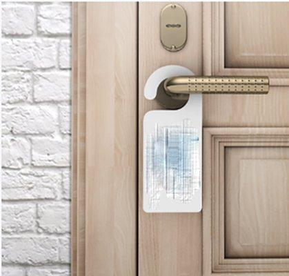 Doorhangers - 250 and up - contact us today- bluevision@comcast.net