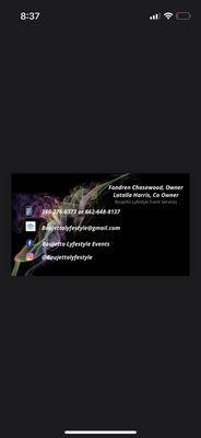 The back of a business card, I designed and printed for a business in Mississippi.